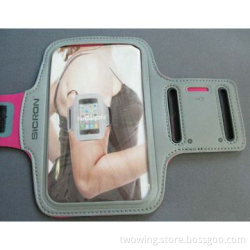 Armband for phone, neoprene fabric with clear PVC, used for any kinds of phone when doing sports